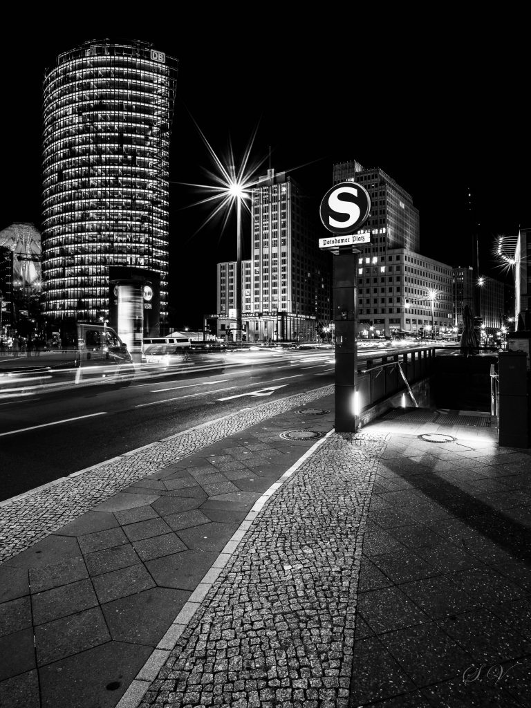 Potsdamer Platz, historisch, nachtfotografie, langzeitbelichtung.