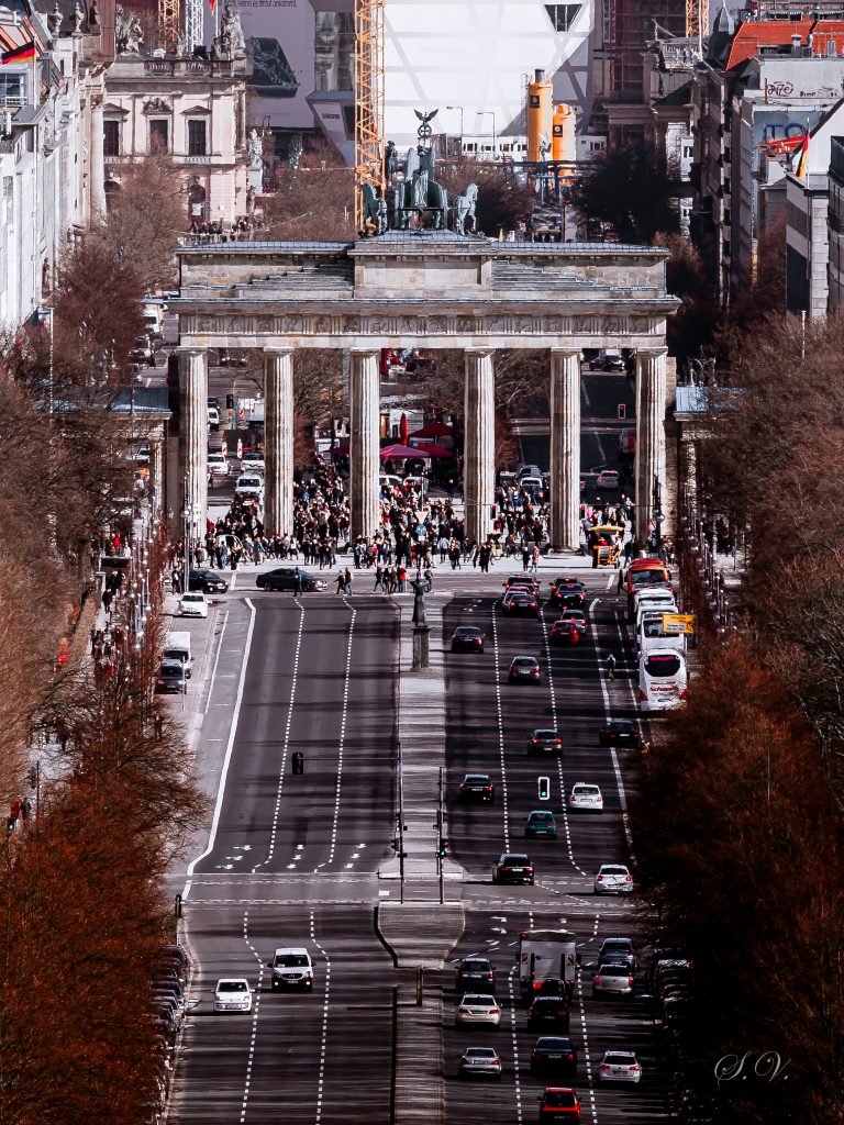 Brandenburger Tor von der Siegessäule aus gesehen